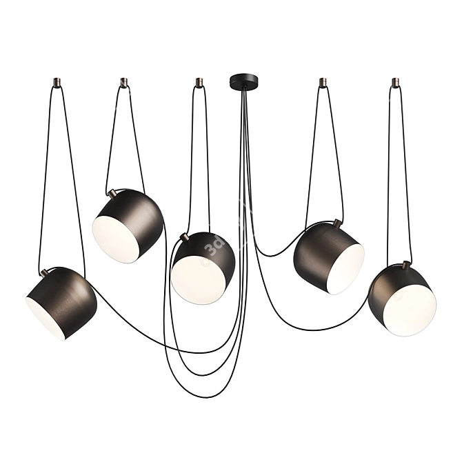 Modern 5-Light Omega Lightstar Pendant 3D model image 1