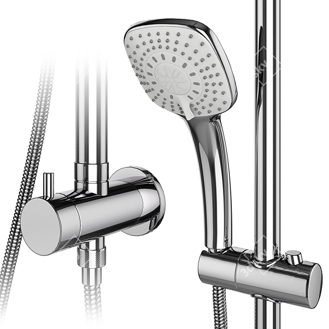 Ideal Standard Shower Set 126: Luxurious Bathroom Upgrade 3D model image 2