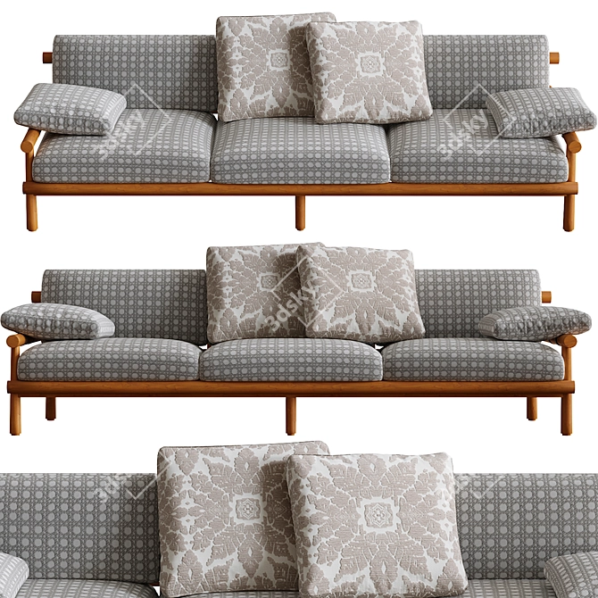 Sleek B&B Italia Ayana Sofa 3D model image 2