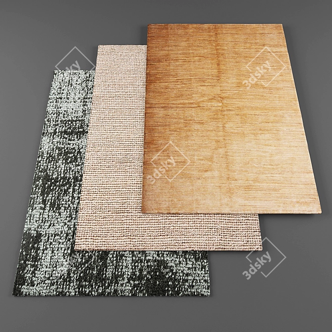 High Resolution Rugs Set - 5pcs 3D model image 1