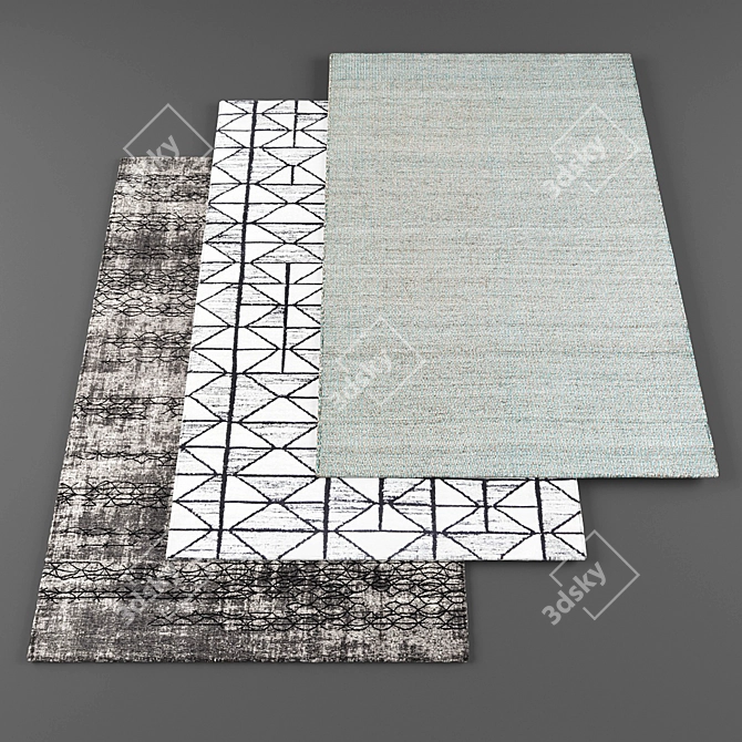  Luxe Rugs Collection - Set of 4 - High-Quality Texture 3D model image 2