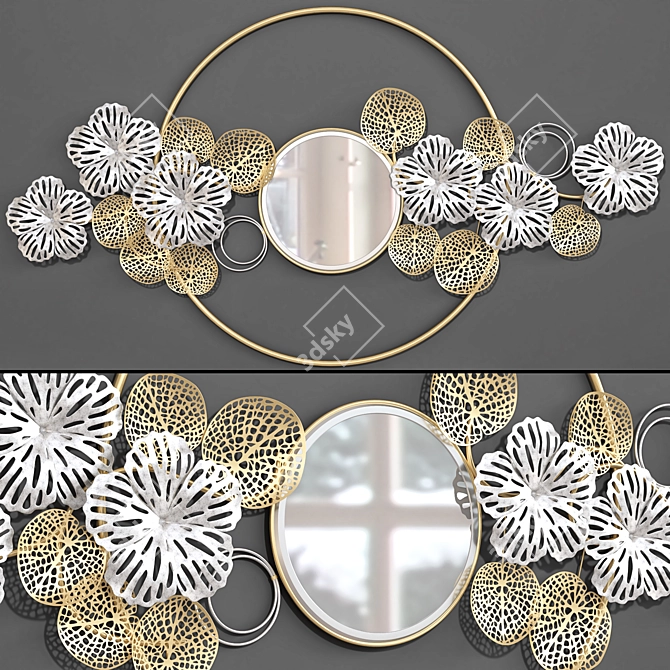 Versatile Metal Wall Decor 3D model image 1