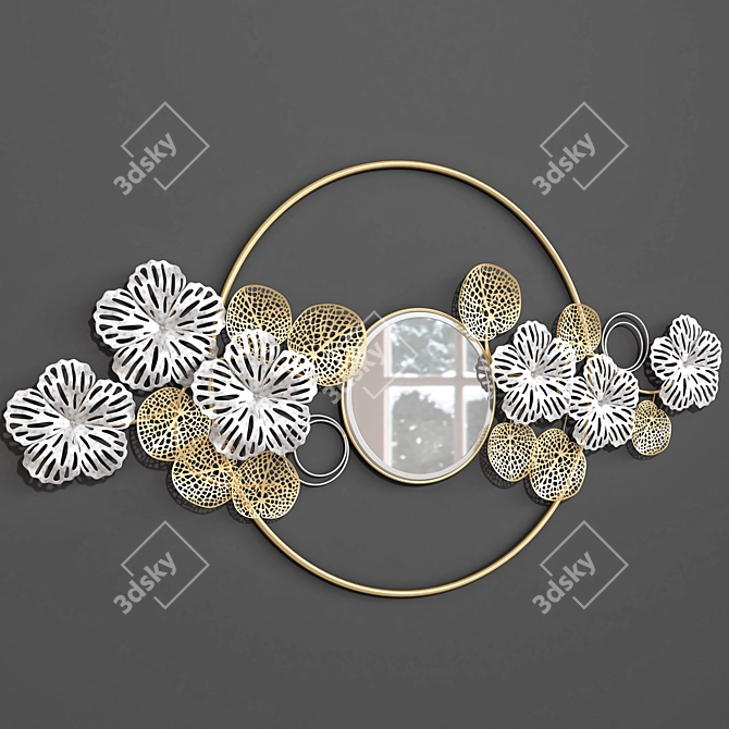 Versatile Metal Wall Decor 3D model image 2