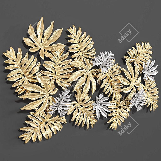 Versatile Metal Wall Decor 3D model image 2