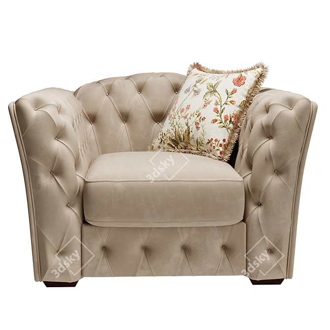 Cozy Comfort: Simpatico Armchair 3D model image 2