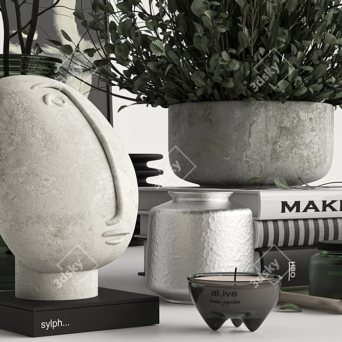 Elegant Decorative Set: 3DS Max + VRay + OBJ 3D model image 3