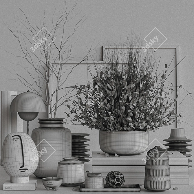 Elegant Decorative Set: 3DS Max + VRay + OBJ 3D model image 6