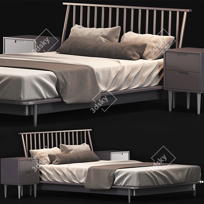 Modern Bed Living | Wayfair Home 3D model image 1