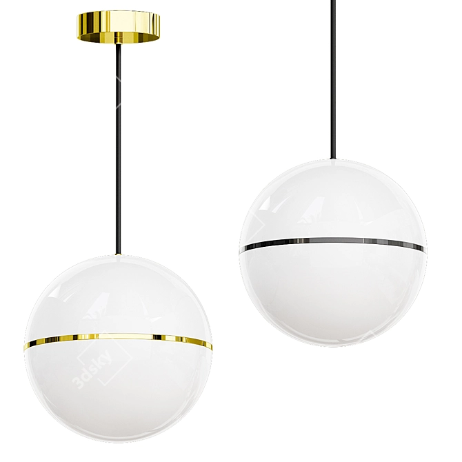 Modern Hanea Pendant LED Nightshade 3D model image 1