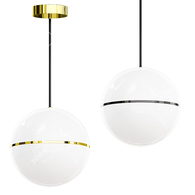 Modern Hanea Pendant LED Nightshade 3D model image 5