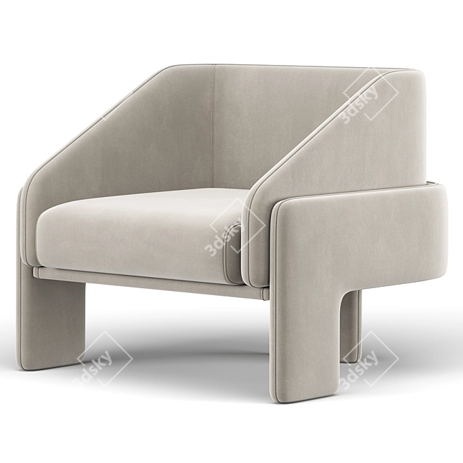 Modern LUNITE Chair by DOOQ 3D model image 4