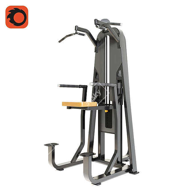 Versatile Dip/Chin Assist Gym Equipment 3D model image 1