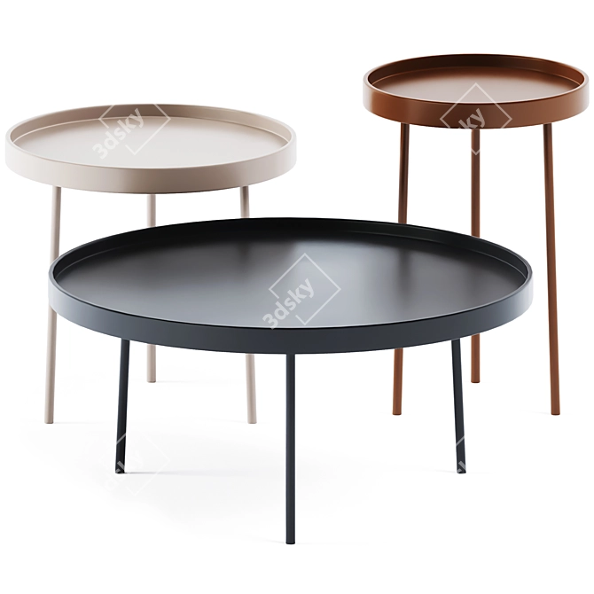 Modern Minimalist Stilk Coffee Table 3D model image 1