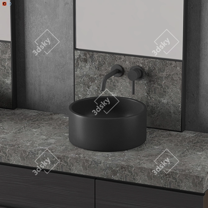 MLB Residency Bathroom: Modern Design & High-Quality Materials 3D model image 4