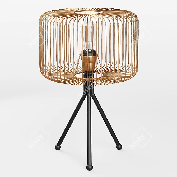 Aria Geometric Lantern Table Lamp 3D model image 2