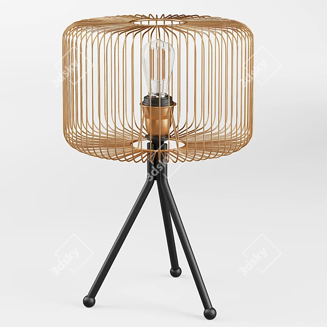 Aria Geometric Lantern Table Lamp 3D model image 3