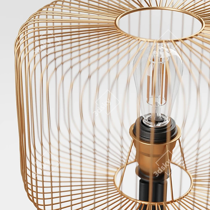 Aria Geometric Lantern Table Lamp 3D model image 5
