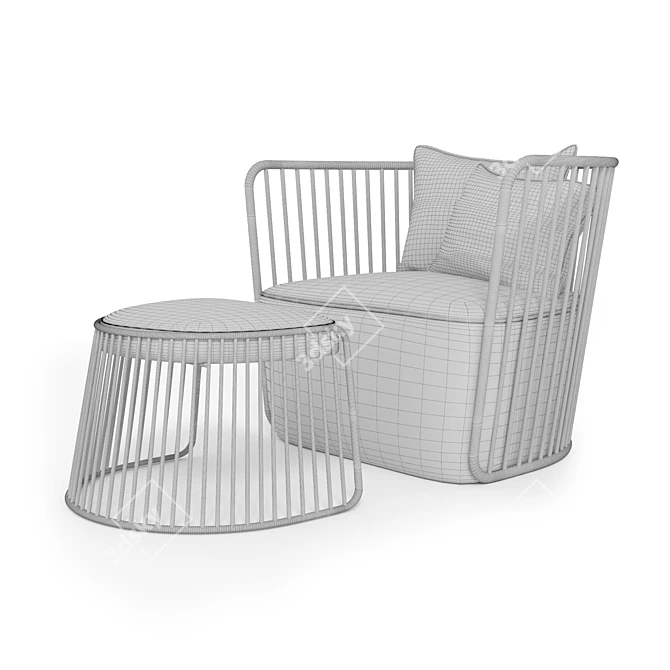 3D Armchair Render Software - 3DS Max 3D model image 2