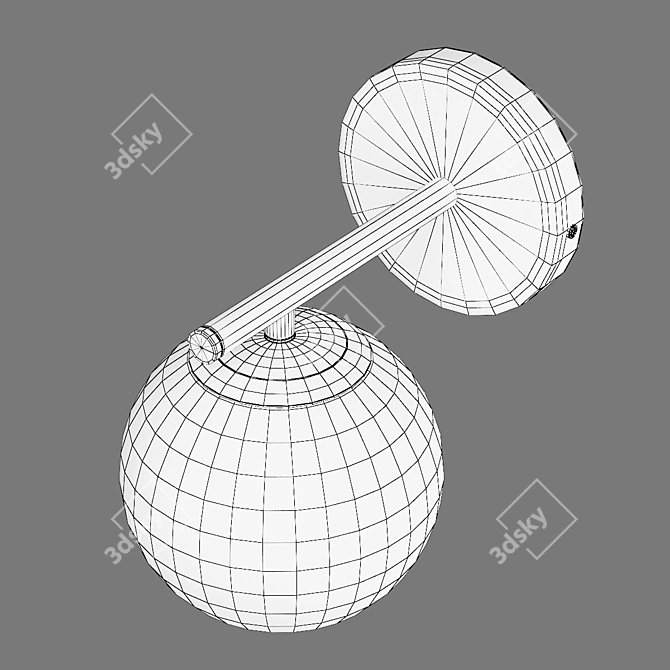 Croco Lightstar Brass Ceiling Lamp 3D model image 4