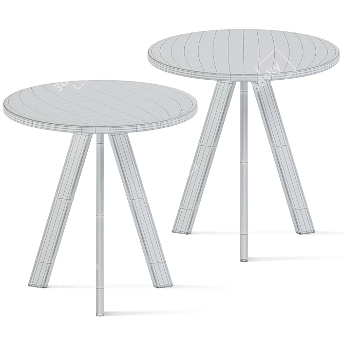 Minimalist Scandinavian Coffee Table 3D model image 2