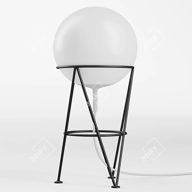 Architectural Globe Table Lamp 3D model image 2