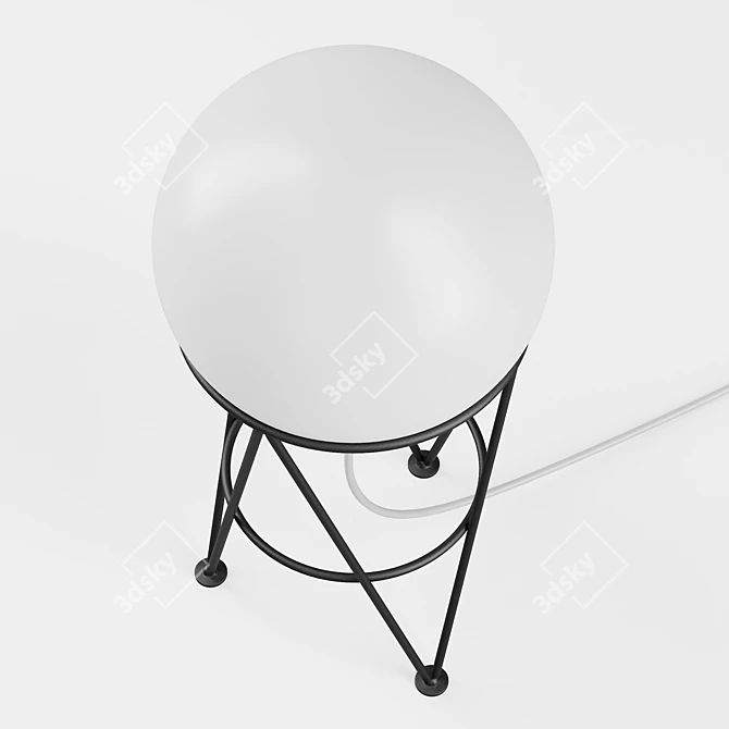 Architectural Globe Table Lamp 3D model image 3