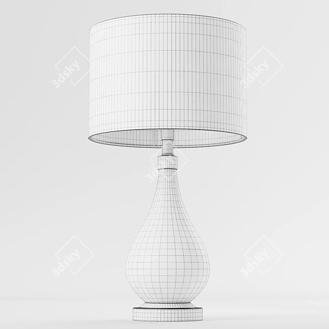 Elegant Glass Bottom Zara Lamp 3D model image 6