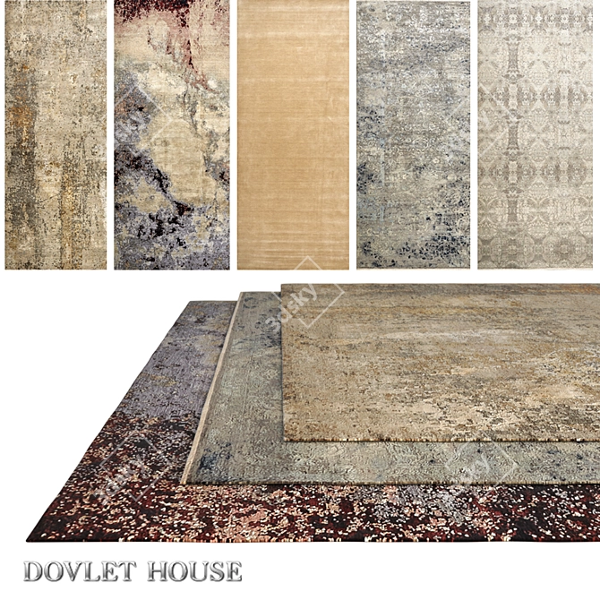 DOVLET HOUSE 5-Piece Carpets Collection 3D model image 1