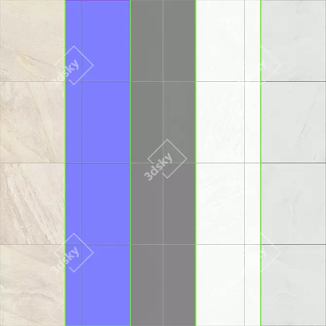 Stone Texture Tile Set 3D model image 6