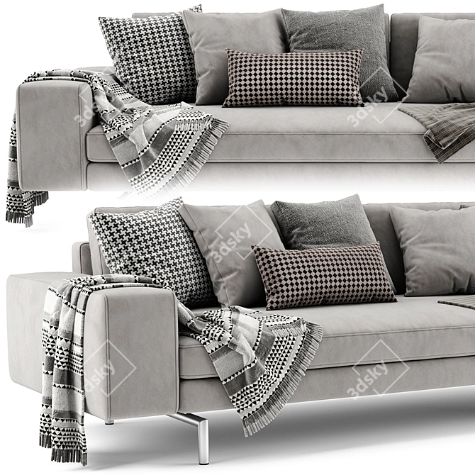 Elegant Verzelloni Irving Sofa 3D model image 3