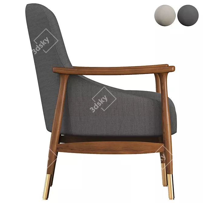 Modern Armchair: Desmond 3D model image 3