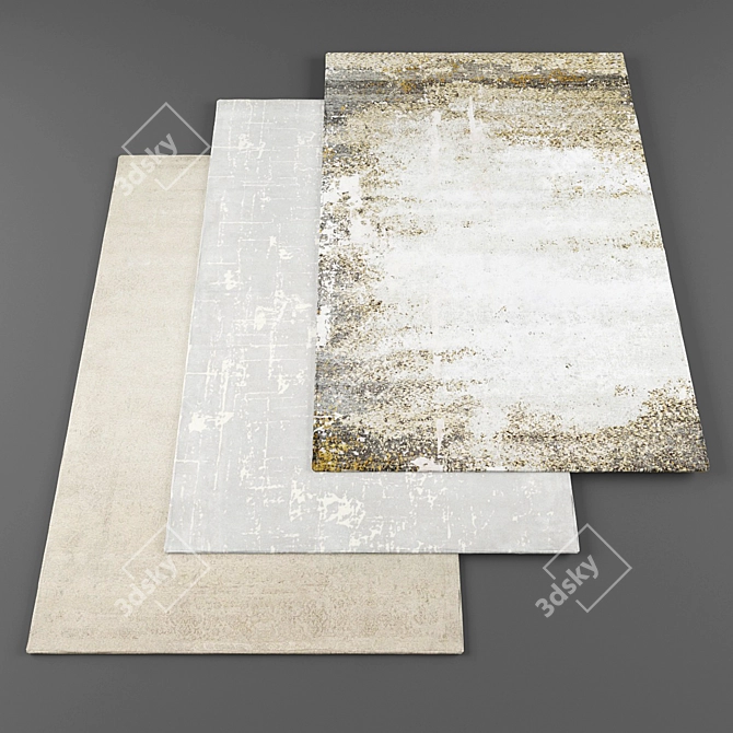 High-Res Rugs Collection (4pcs) 3D model image 1