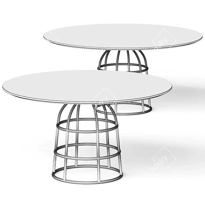  Stylish Mass Dining Tables | 1400mm & 1600mm Diameter 3D model image 2