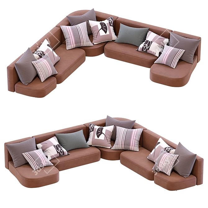 Sleek Cappellini Leather Chair 3D model image 4