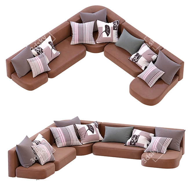 Sleek Cappellini Leather Chair 3D model image 6