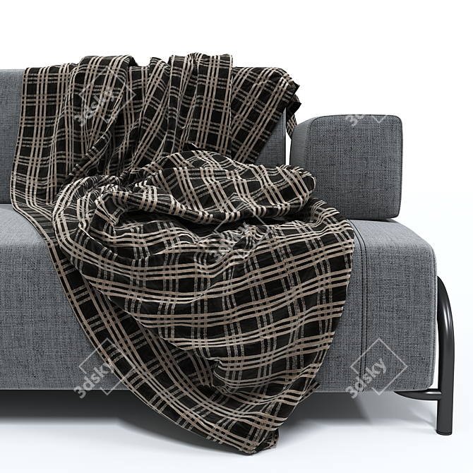 Sleek Sofa Compo: Stylish and Spacious 3D model image 3
