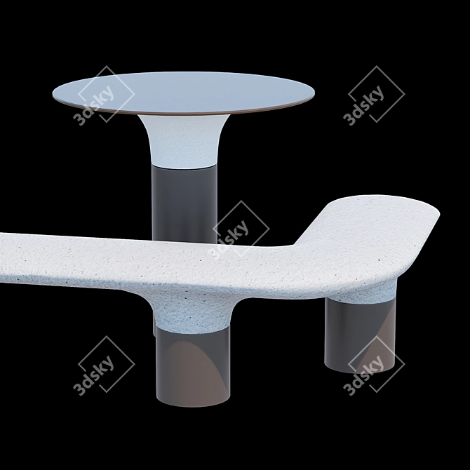 BAIA Outdoor Collection: Umbrella, Table, Seat 3D model image 4