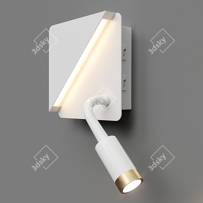 Modern Wall Sconce with Dual Lighting 3D model image 2