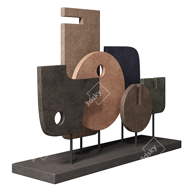 Giobagnara Tabou Sculpture: Elegant Interior Decor 3D model image 2