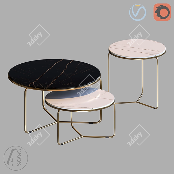 Title: Sleek Modern Table for V-Ray Users 3D model image 1
