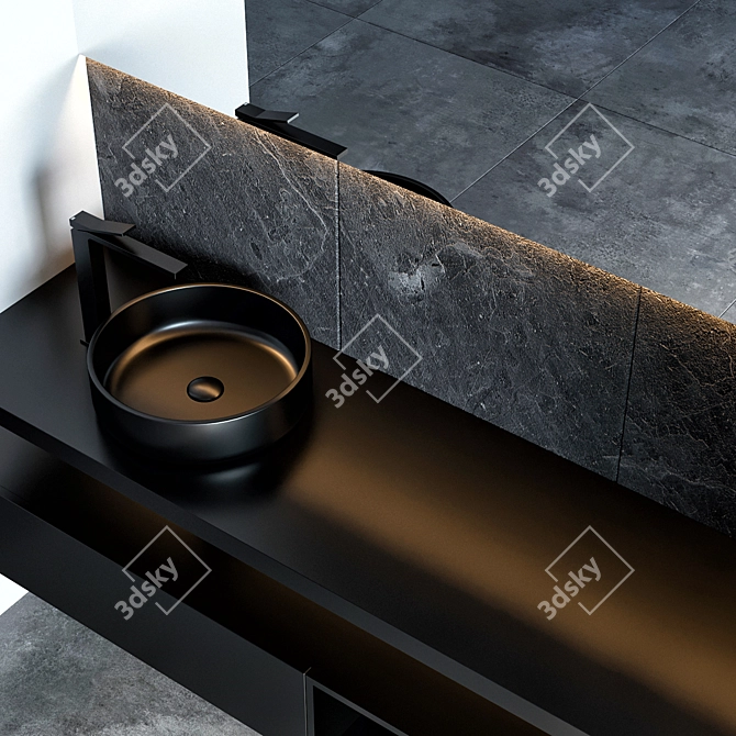 Gessi Rettangolo Faucet: Stylish Bathroom Furniture 3D model image 3