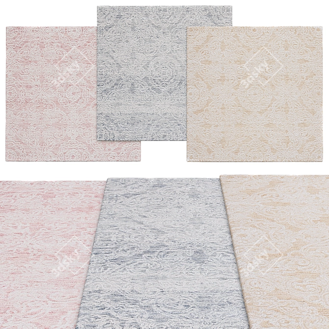 Safavieh Square Rugs | Sizes: 150x150cm, 200x200cm, 250x250cm 3D model image 1