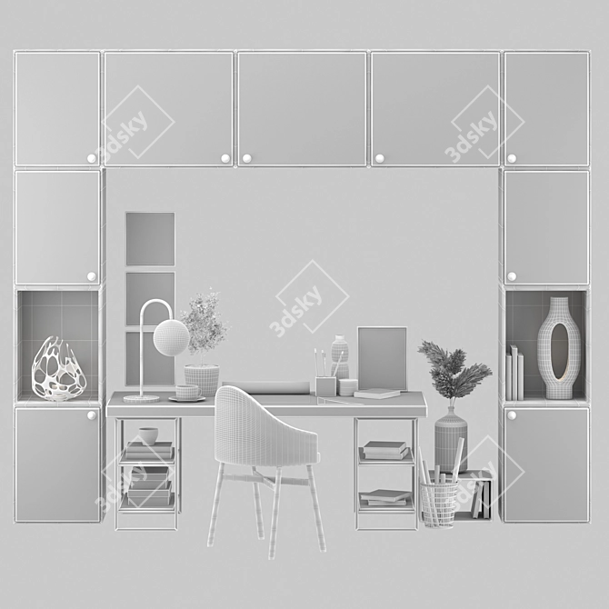 Modern Office Furniture Set 3D model image 3