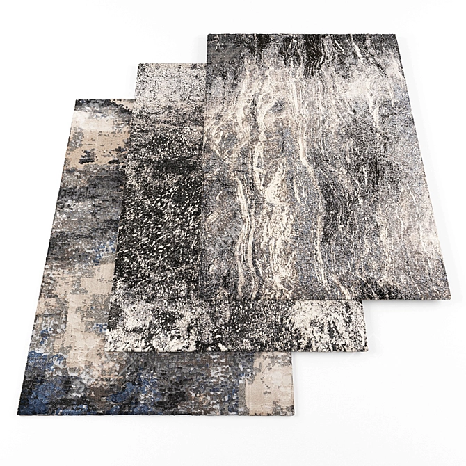 High Resolution 3-Piece Rug Set 3D model image 1