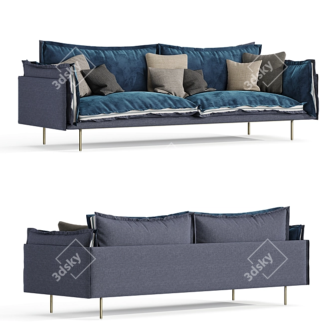 Modern and Comfy Arketipo Sofa 3D model image 1