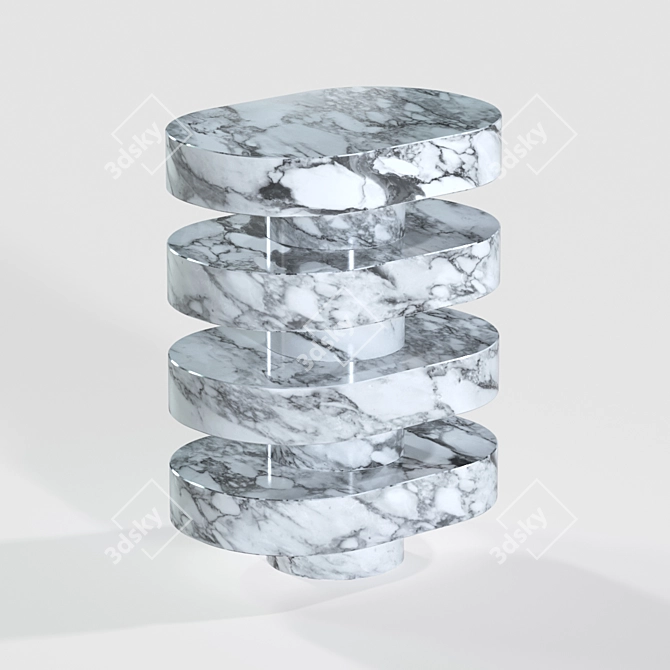 Aglaé Calacatta Console: Elegant Marble Accent 3D model image 2