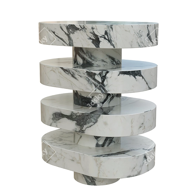 Aglaé Calacatta Console: Elegant Marble Accent 3D model image 8