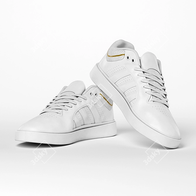 Sleek Sneakers in 3ds Max 3D model image 3