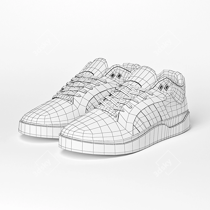 Sleek Sneakers in 3ds Max 3D model image 5