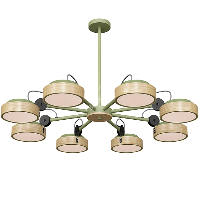 Anzazo Aviator: Beautiful Designer Chandelier 3D model image 2